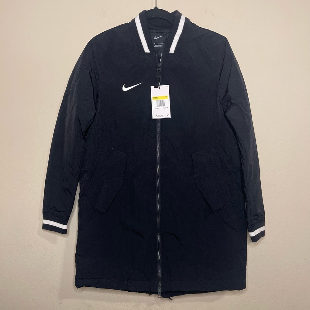 Nike Women’s Parka Mid Length Insulated Jacket Black Windbreaker